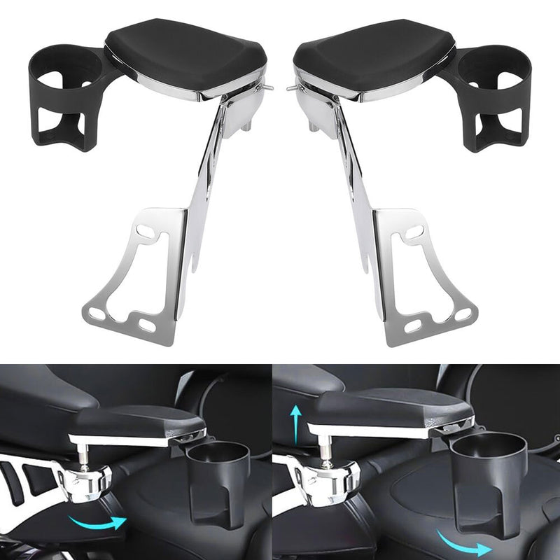 Adjustable Passenger Armrests for Harley Touring Electra Road Glide 1997-2013