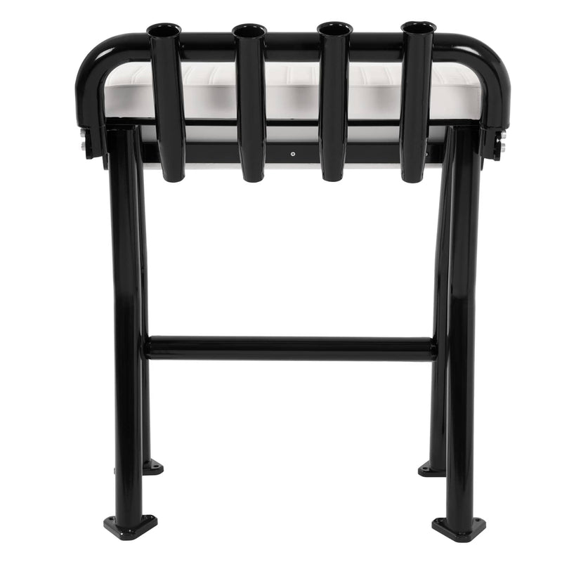 29" Leaning Post Seat w/ 4 Rod Holders Aluminium for Centre Console Boat