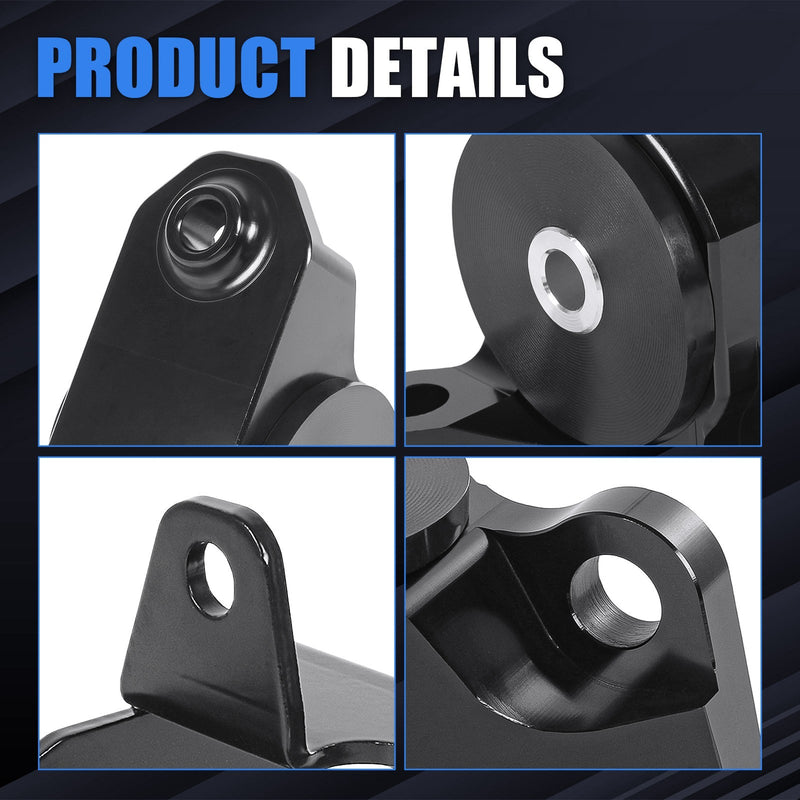 2-Bolt Engine Motor Mount Kit for Honda Civic 1996-2000 B/D-Series Billet Alumin