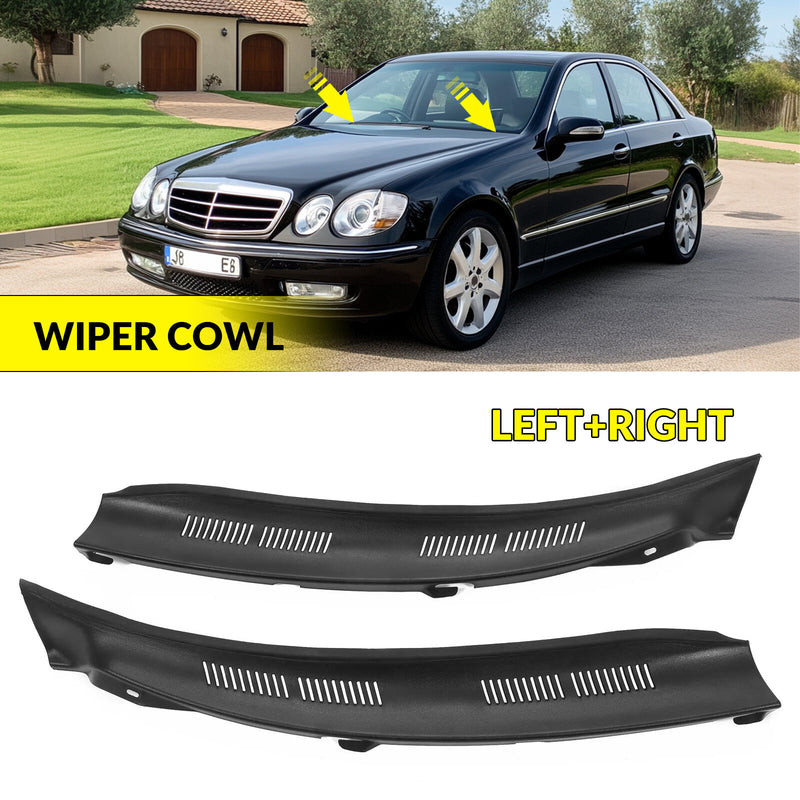 Windshield Wiper Cowl Screen Cover Set for Mercedes Benz W210 E-Class 1995-2003