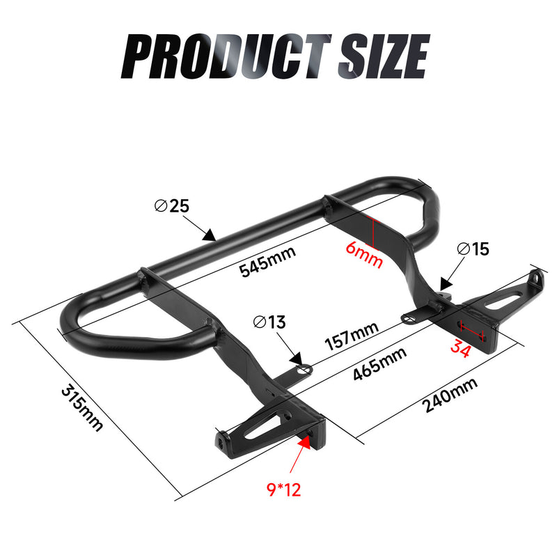 Grab Bar Bumper Rack Back Carrier with Bolts for Yamaha YFZ450R 2009-2024