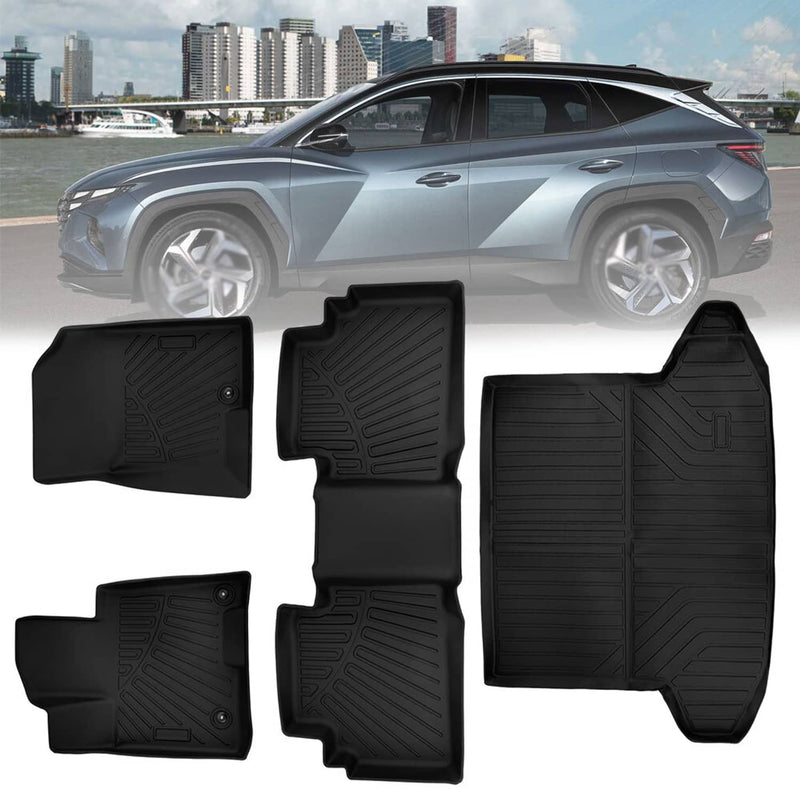 Floor Mats & Trunk Mat for 2022 2023 2024 2025 Hyundai Tucson TPE All-Weather US