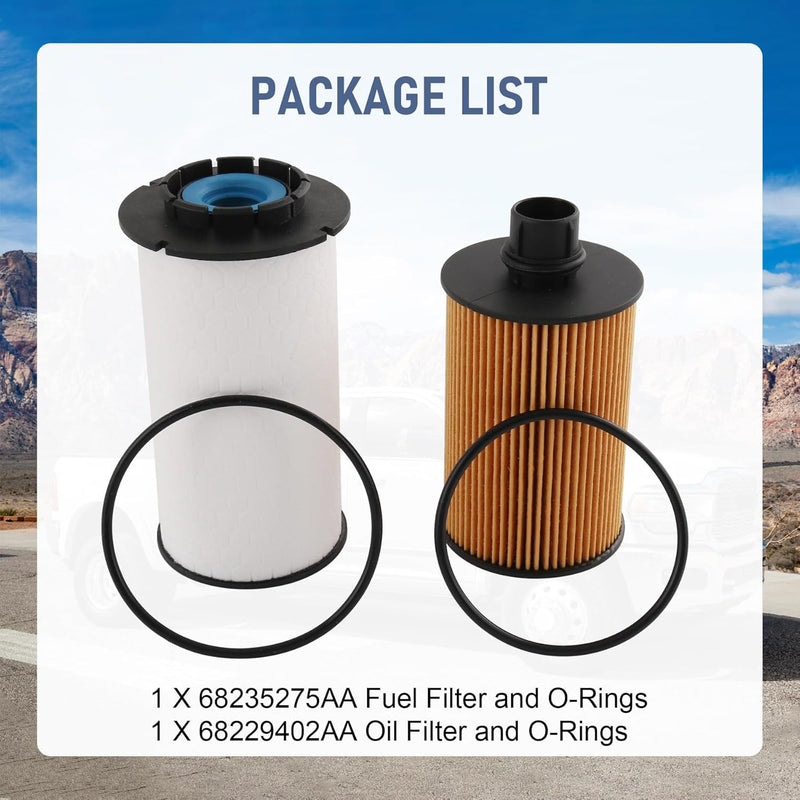 68235275AA Fuel Filter Oil Filter for Ram 1500 3.0L V6 Ecodiesel Engine 14-19