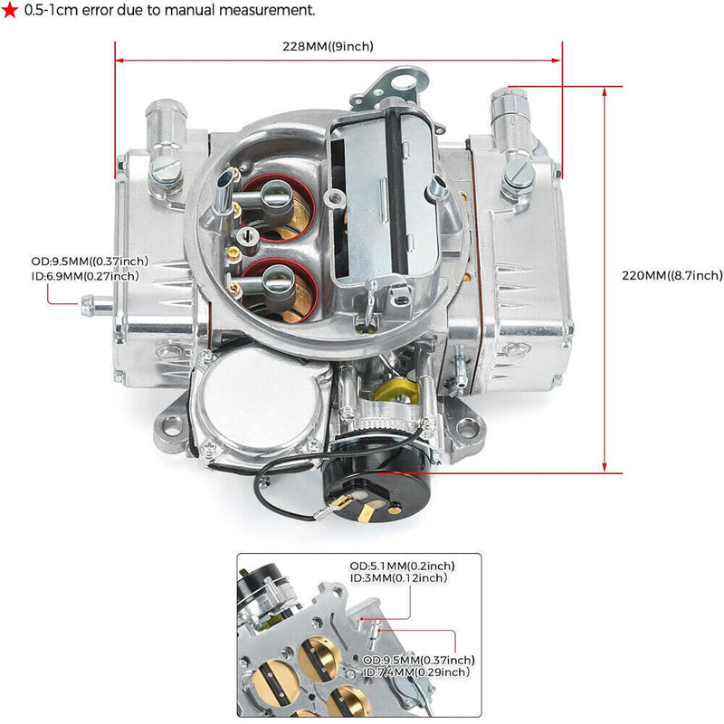 0-80457S Street Warrior 4 Barrel Carburetor for Holley 4160 600 CFM