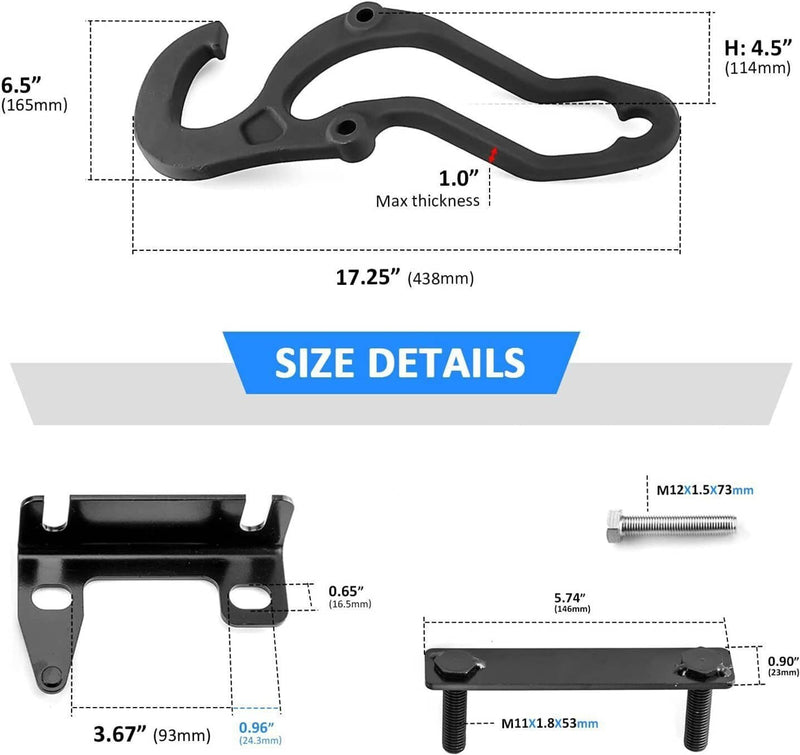 Front Tow Hooks and Bezel Bracket for Dodge Ram 1500 2009-2019 68196982AA