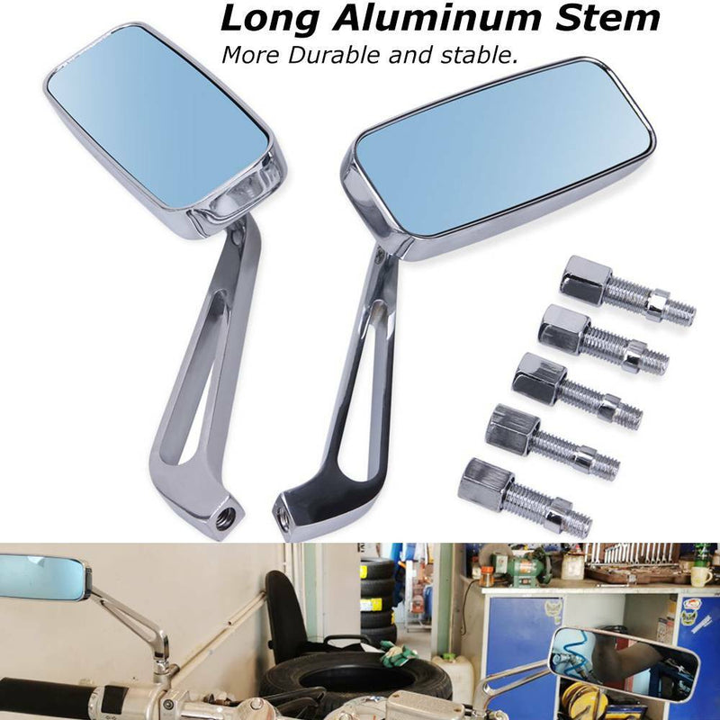 8mm 10mm Motorcycle Rearview Side Rectangle Mirrors for Honda Yamaha Kawasaki