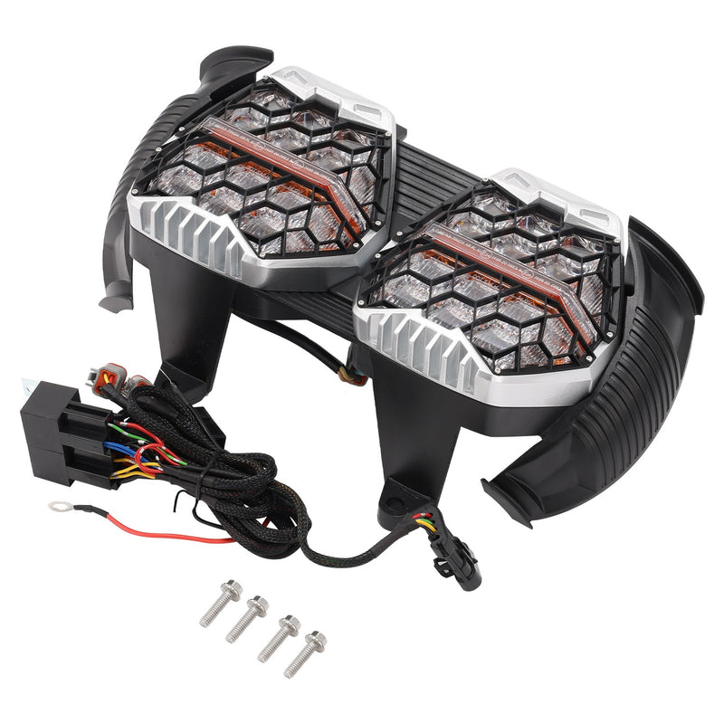 Dual LED Headlight for Harley Road Glide 2015-2024 High/Low Beam DRL Projector