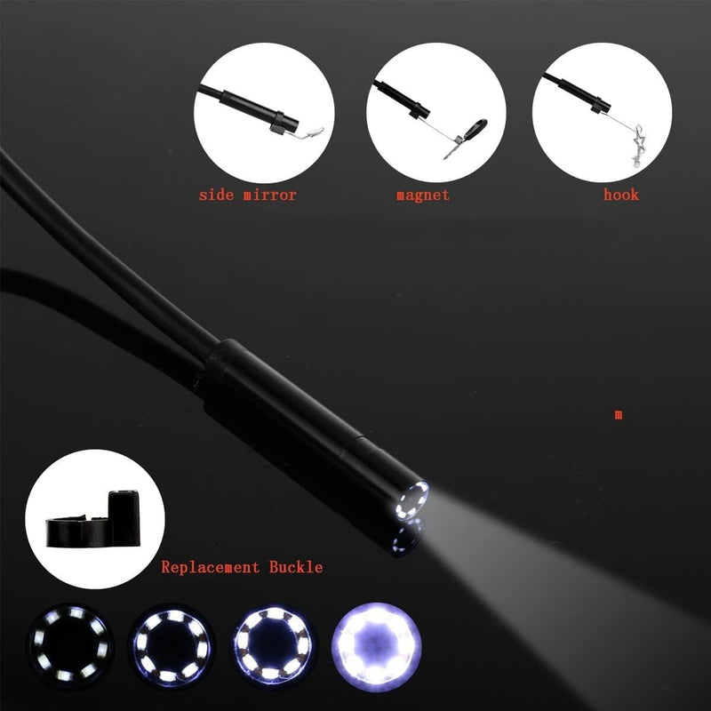 1080P HD Industrial Endoscope Borescope 4.3'' Screen 8mm Inspection Snake Camera