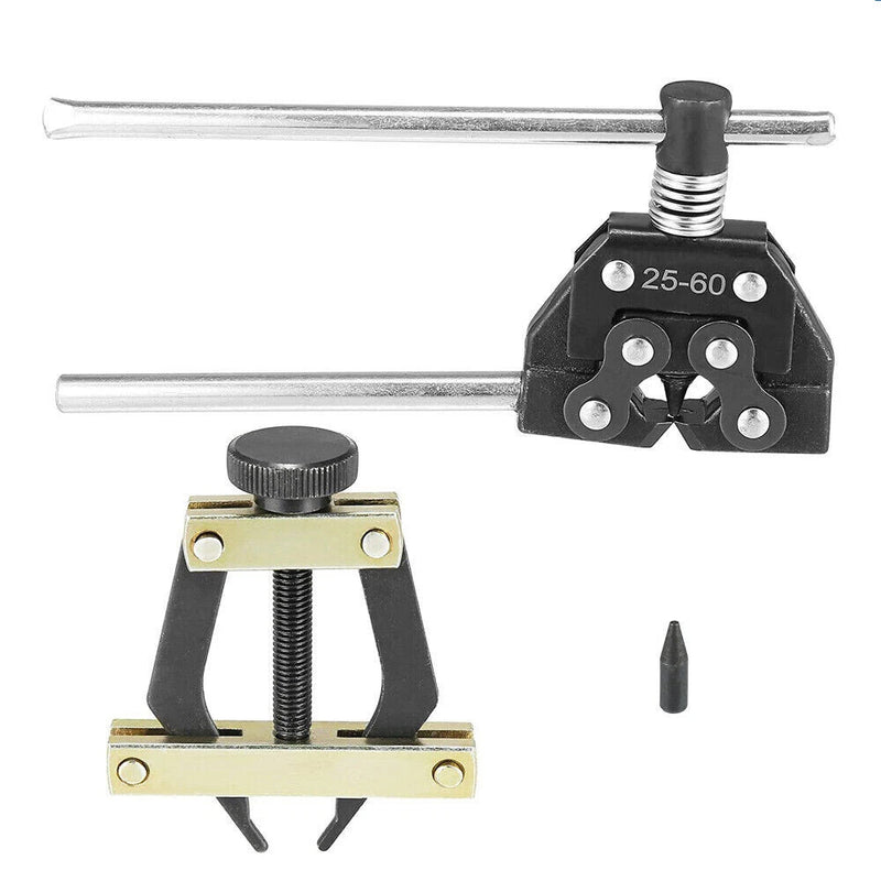 Roller Chain Tool Kit Breaker Cutter plus Puller Holder for Chain Sizes 25 to 60