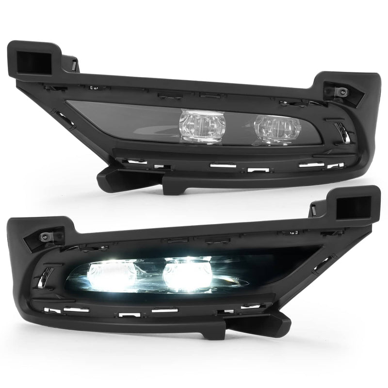 DURAFORCE LED Bumper Fog Lights Bezel Left Right Side for Chrysler 300 2015-2024