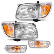 DURAFORCE Headlights Corner Signal Lights With All Bulbs for Toyota Tacoma 2001-2004 Pair