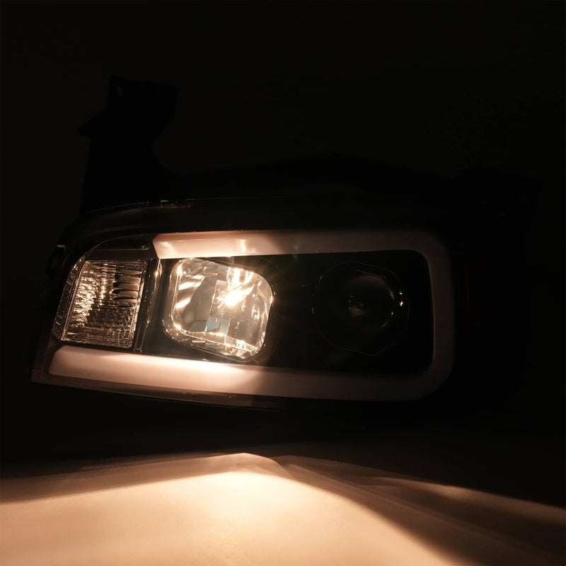 DURAFORCE DOT LED Tube Projector Headlights for Dodge Charger 2006-2010 Black