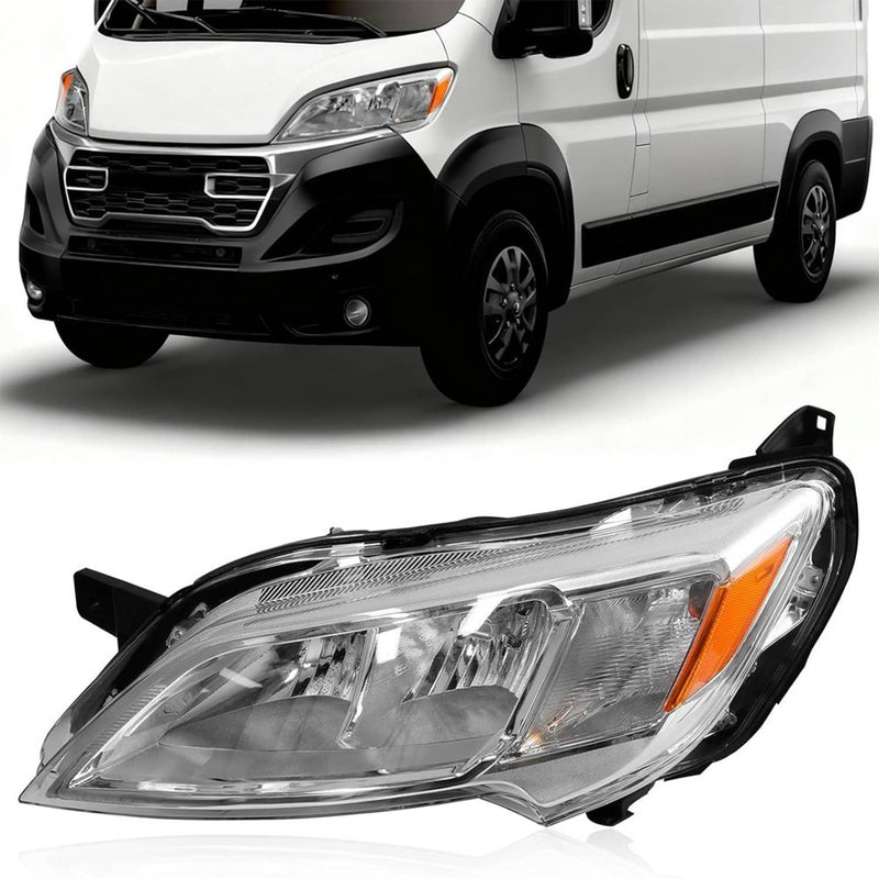 Pair Left+Right Halogen Headlights for Dodge Ram Promaster 1500 2500 2023-2026