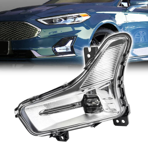 DURAFORCE LED Front Driver Left Fog Light Lamp Clear Lens for Ford Fusion 2019-2021