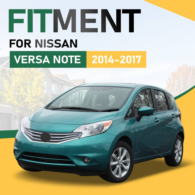 DURAFORCE Front Upper Bumper Grille for Nissan Versa Note 2014 2015 2016 Chrome