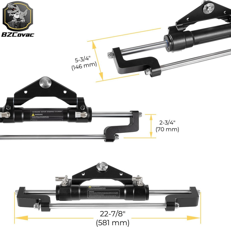 HC5345-3 Marine Hydraulic Steering Cylinder 300HP Outboard Pump