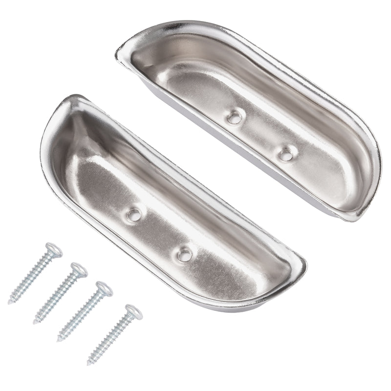 Door Panel Arm Rest Cups Steel Chrome for Ford F-100 F-150 F-350 1973-1979
