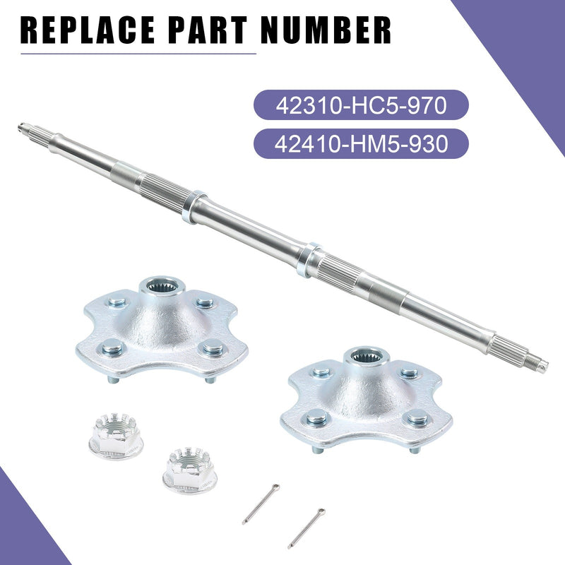 Rear Axle Shaft with Wheel Hub Nuts for Honda TRX300FW Fourtrax 300 4X4