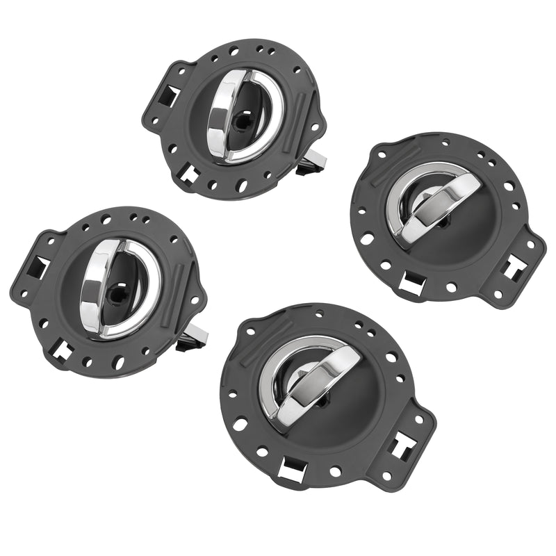 Front Rear Inside Door Handles Chrome Gray for JEEP COMMANDER 2006-2010 Set 4