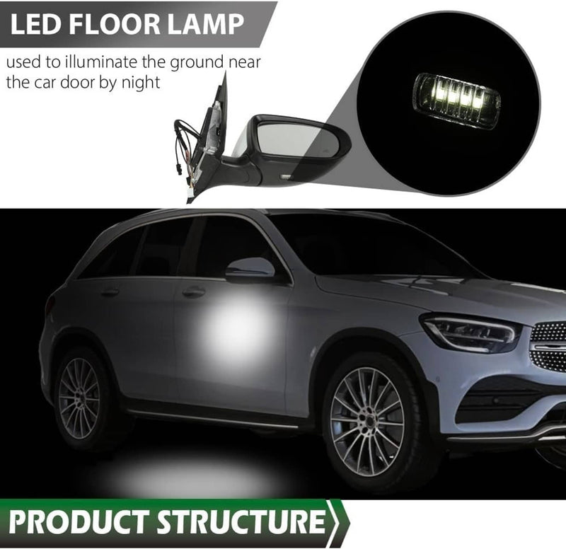 Heated Blind Spot Side Mirror for Mercedes GLC Class GLC300 2016-2021 Right