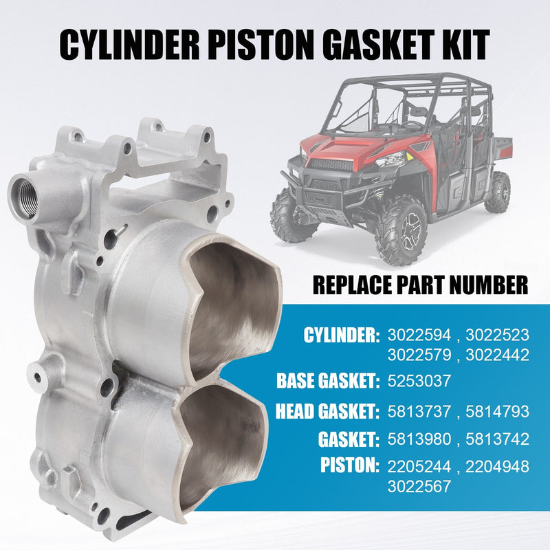 93mm Cylinder Gasket Piston Kit 3023156 for Polaris 1000 RZR XP ATV 2014-2018