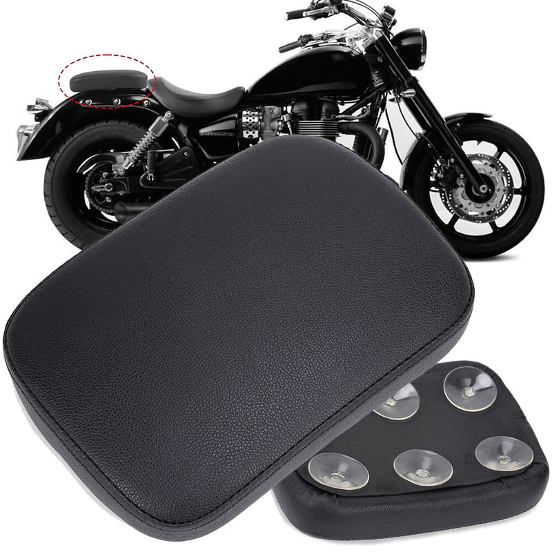 Suction Cup Pillion Passenger Pad Seat Black for Harley Chopper Dyna