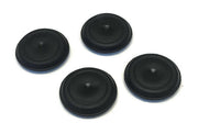 DURAFORCE 1 Inch Rubber Snap In Flush Mount Hole Plug for Sheet Metal Fit Fender (4 Pack)