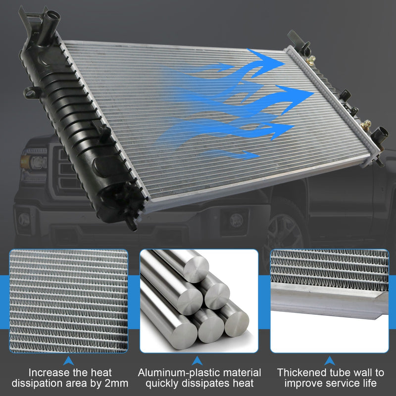 34 Inch Core Radiator for Chevy Silverado Suburban Avalanche Escalade