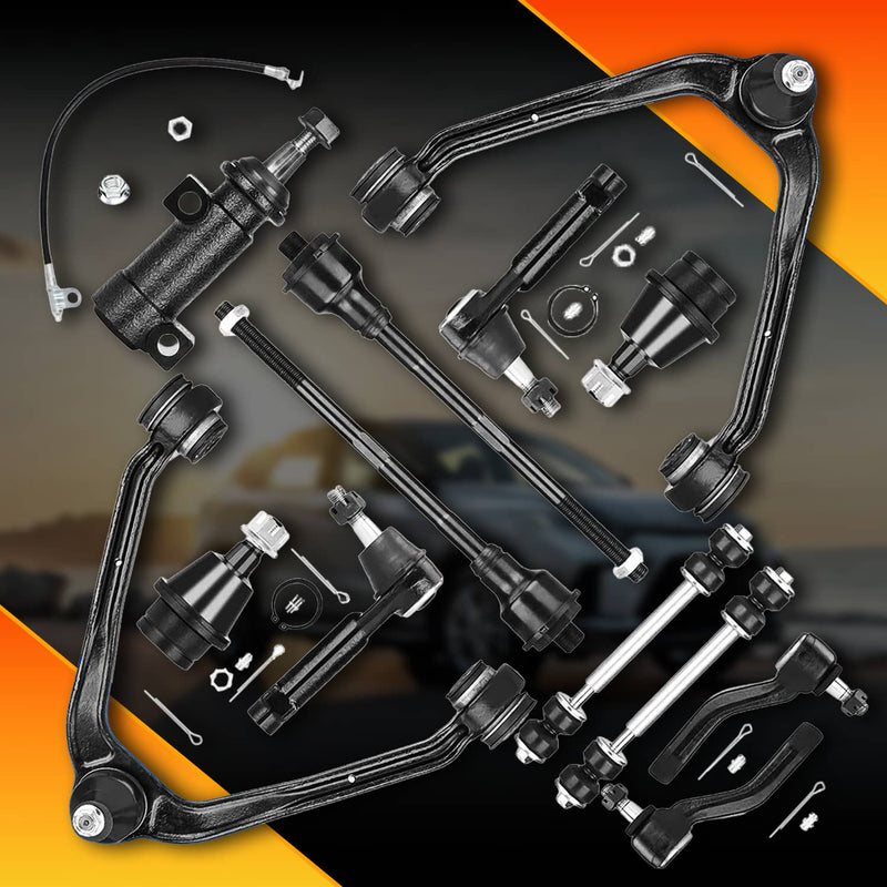 Front Upper Lower Control Arm Kit for Chevy Silverado 1500 4WD 1999-2006 13PCS