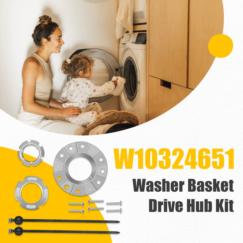 W10324651 Washer Basket Drive Hub Kit for Whirlpool Maytag Amana
