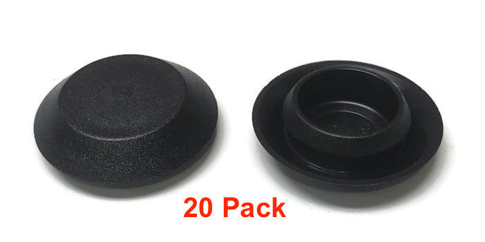 Flush Mount Hole Plug 9/16 Inch Black Plastic Sheet Metal Auto Body Panel 20