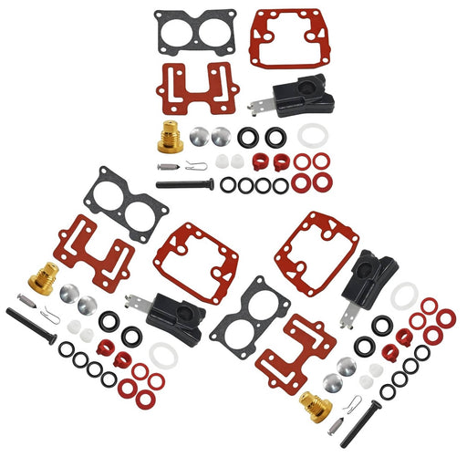DURAFORCE Carburetor Rebuild Kit for Johnson Evinrude V6 150 155 175 185 200 235 HP 3 Pack