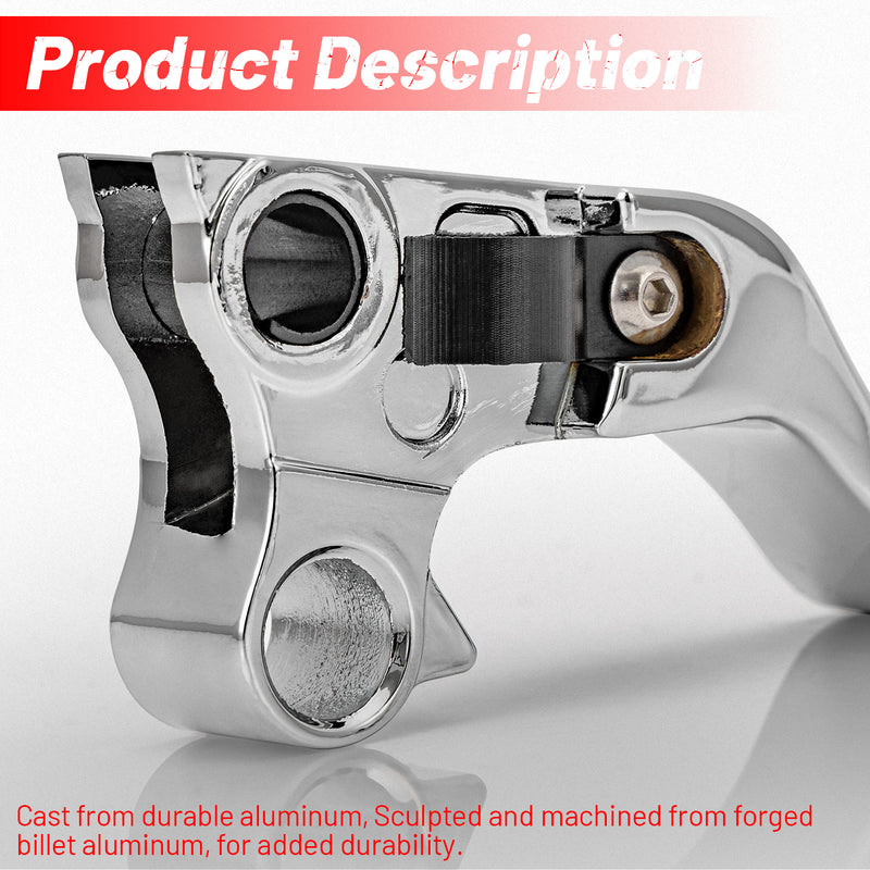 Chrome Wide Hand Levers for Harley Sportster Softail Dyna Street Glide Road King