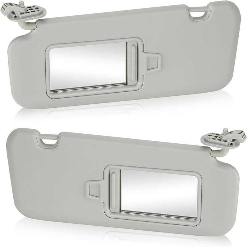Gray Sun Visor with Mirror for Hyundai Elantra 2017-2019 Driver Passenger Pair