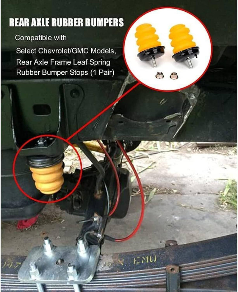 Rear Axle Bumper for Chevy Silverado GMC Sierra 1500 1999-2007 15712438 2Pcs