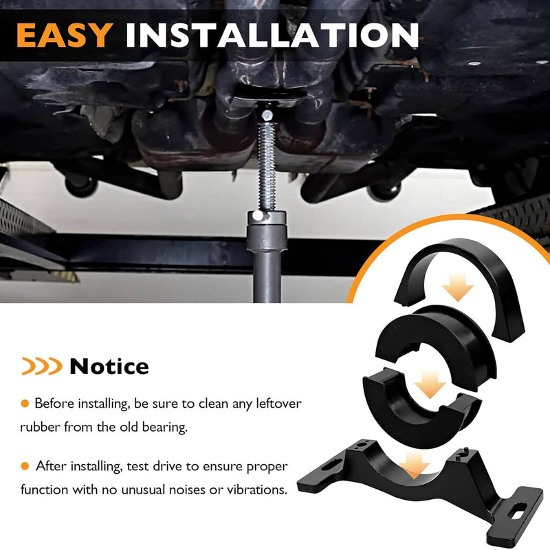 Center Bearing Support Solution for Dodge Charger Challenger Scat Pack Black