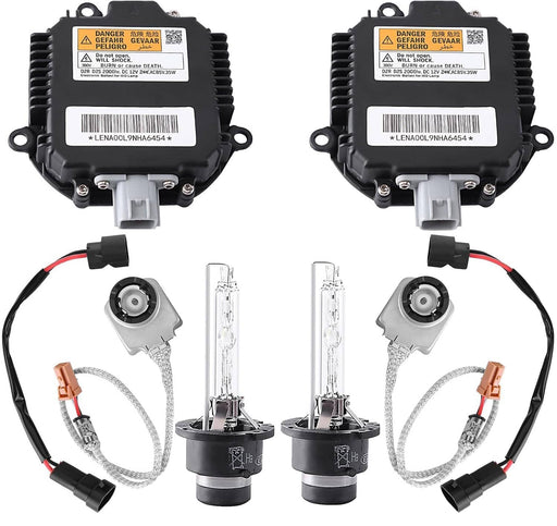 DURAFORCE Xenon Ballast Igniter HID D2S Bulb Kit Set for Infiniti G35 G37 Q40 Q50