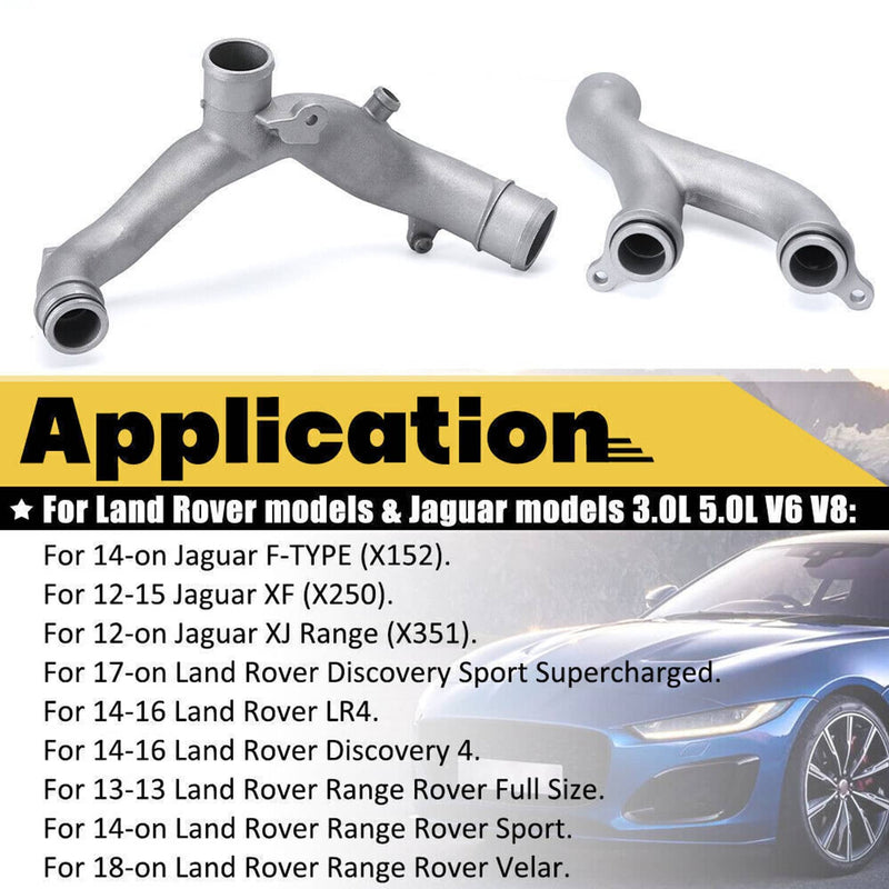 Water Pipe Coolant Pipe Upgrade LR092992 LR090630 Kit for Jaguar Land Rover
