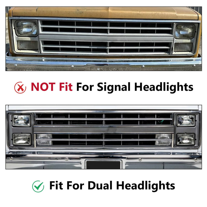 DURAFORCE Headlight Doors Bezels for Chevy GMC C K Series 1985-1987 Driver Passenger RH LH