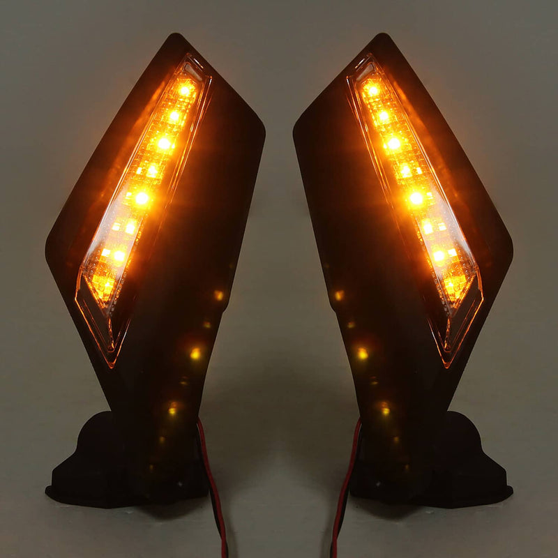 UTV Racing Rearview Mirrors LED Light Fit For Can Am Maverick X3 MAX Turbo 17-24