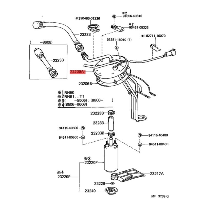 Fuel Pump Mount Hanger Bracket 23206-35121 for Toyota 4runner Pickup 2.4L 3.0L