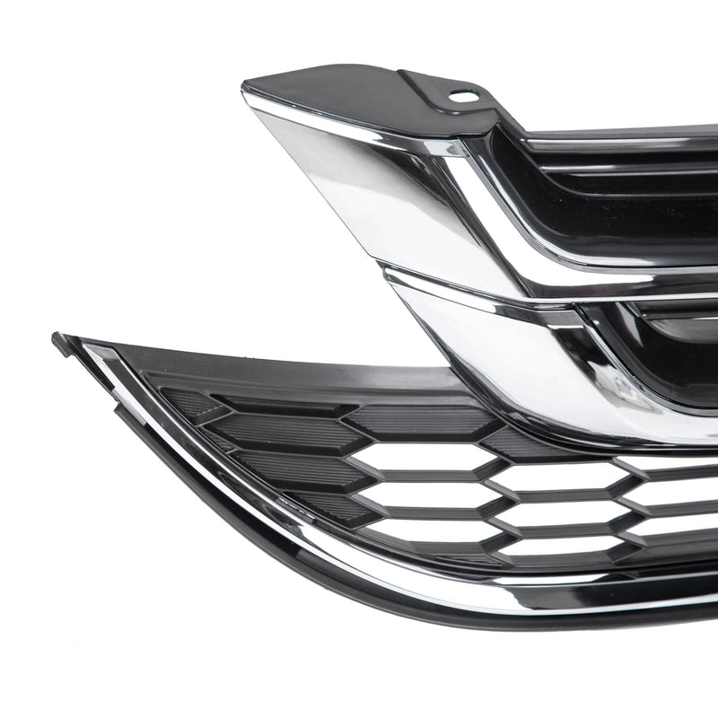 DURAFORCE Front Bumper Upper & Lower Grille ABS Chrome for Honda CRV CR-V 2010 2011