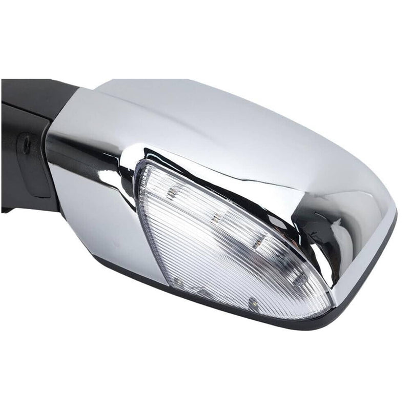 Left Side Mirror Chrome Power Fold Heated Temper Sensor for Ram 1500