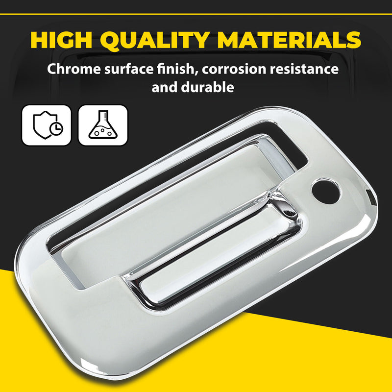 Chrome Outside Tailgate Handle Cover Overlay for Ford F-150 F150 4 Door 2004-14
