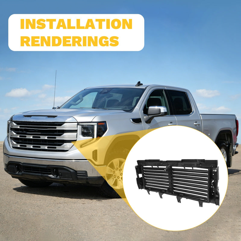 84641100 Front Active Air Grille Shutter with Motor for GMC Sierra 1500 2019-202
