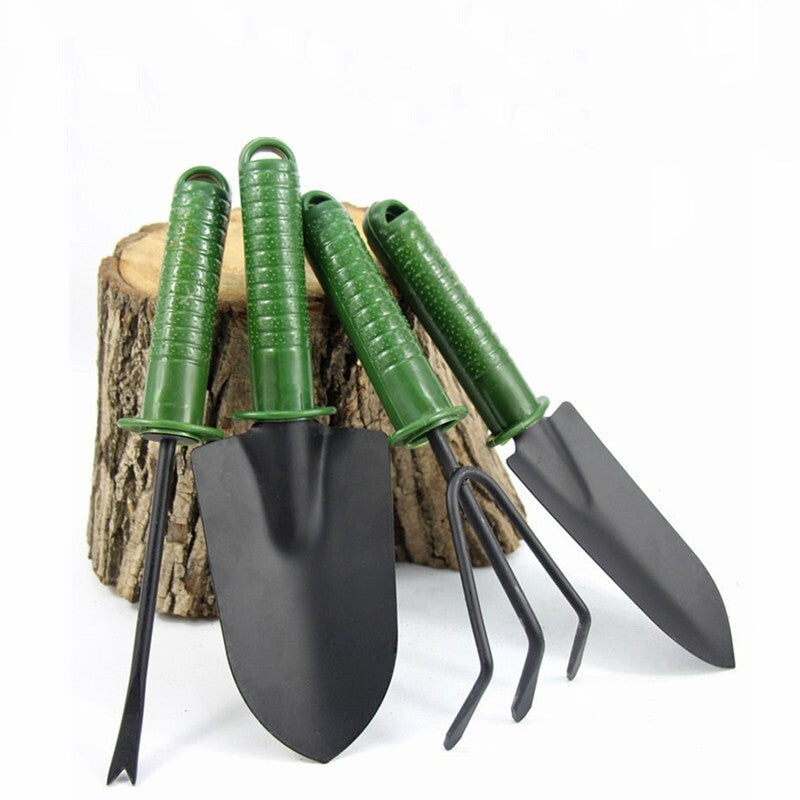 4Pcs Garden Tools Set Trowel Rake Shovel Heavy Duty Metal Outdoor Ergonomic Kit