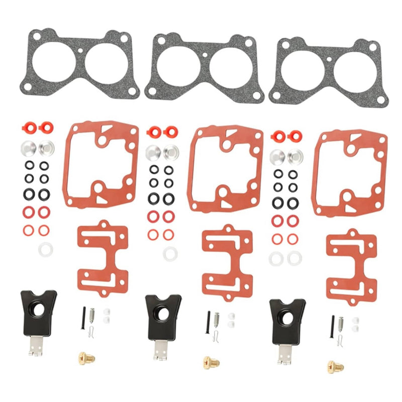 DURAFORCE 439076 398526 Carburetor Repair Kit Assembly for OMC BRP Johnson Evinrude 3 Pcs