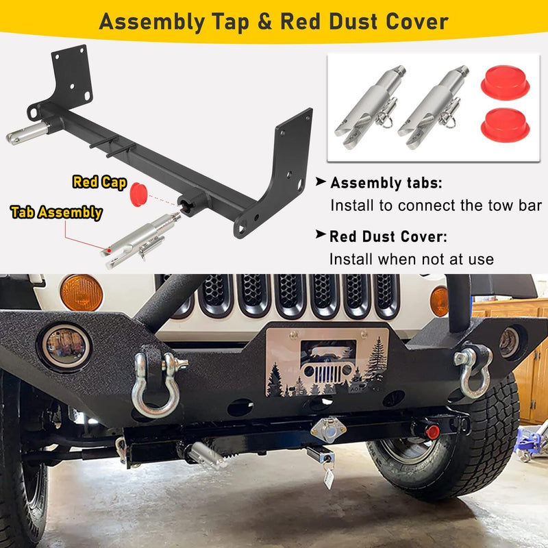 BX1126 Tow Bar Base Plate Bumper for Blue OX 2007-2018 Jeep Wrangler JK JKU