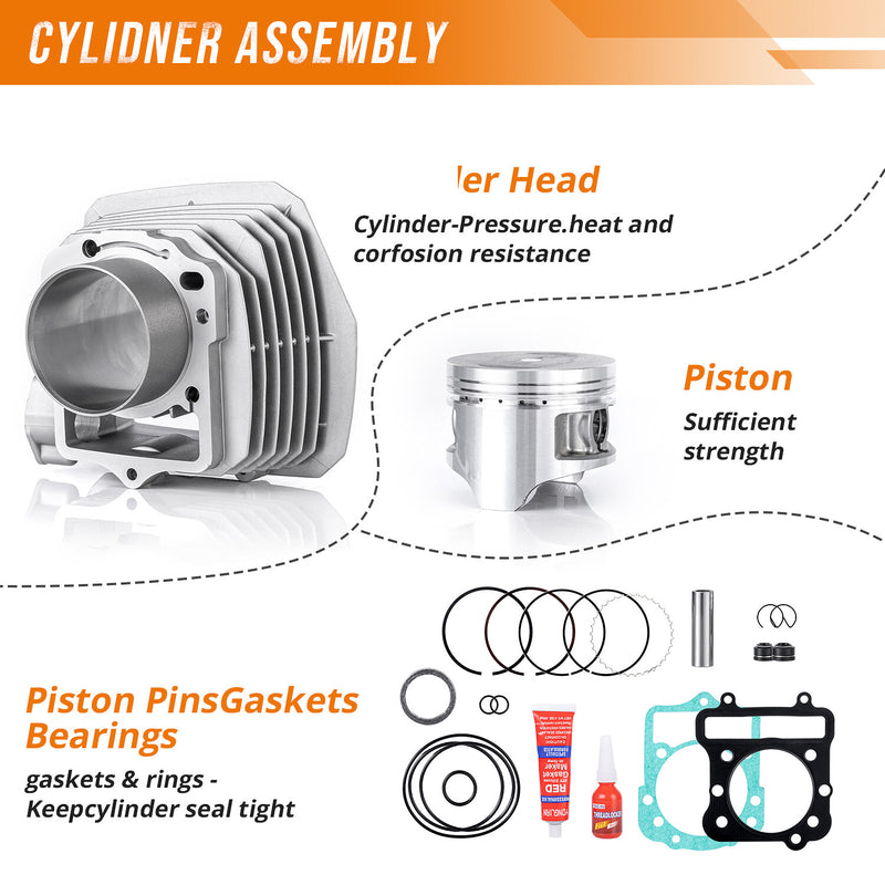Cylinder Piston Top End Rebuild Kit for Kawasaki Bayou 300 KLF300B 2x4