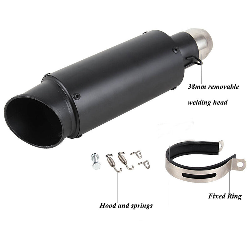 Universal Motorcycle Exhaust Muffler Tail Pipe Slip On DB Killer Black